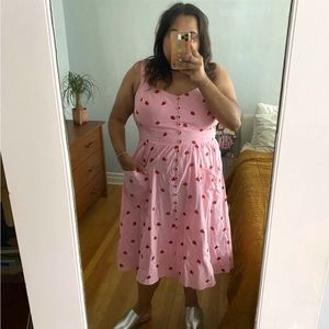 Pink Modcloth Strawberry Dress
